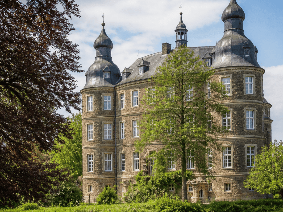 Schlossmotiv als Wahrzeichen für den Einsatzort Erftstadt