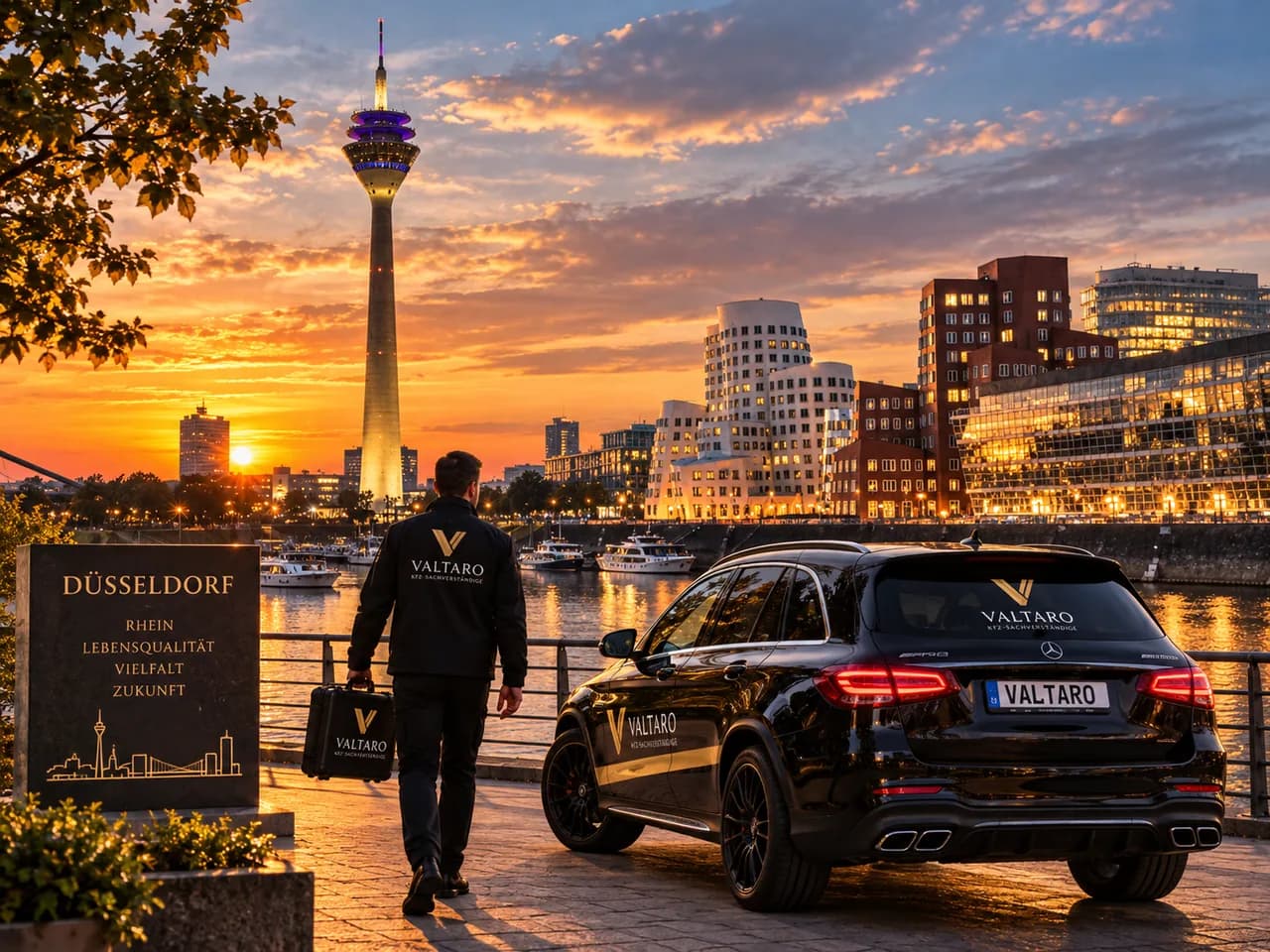 KFZ-Gutachter Düsseldorf: VALTARO vor Ort am Wahrzeichen