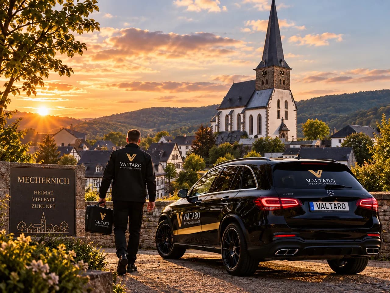 KFZ-Gutachter Mechernich: VALTARO vor Ort am Wahrzeichen