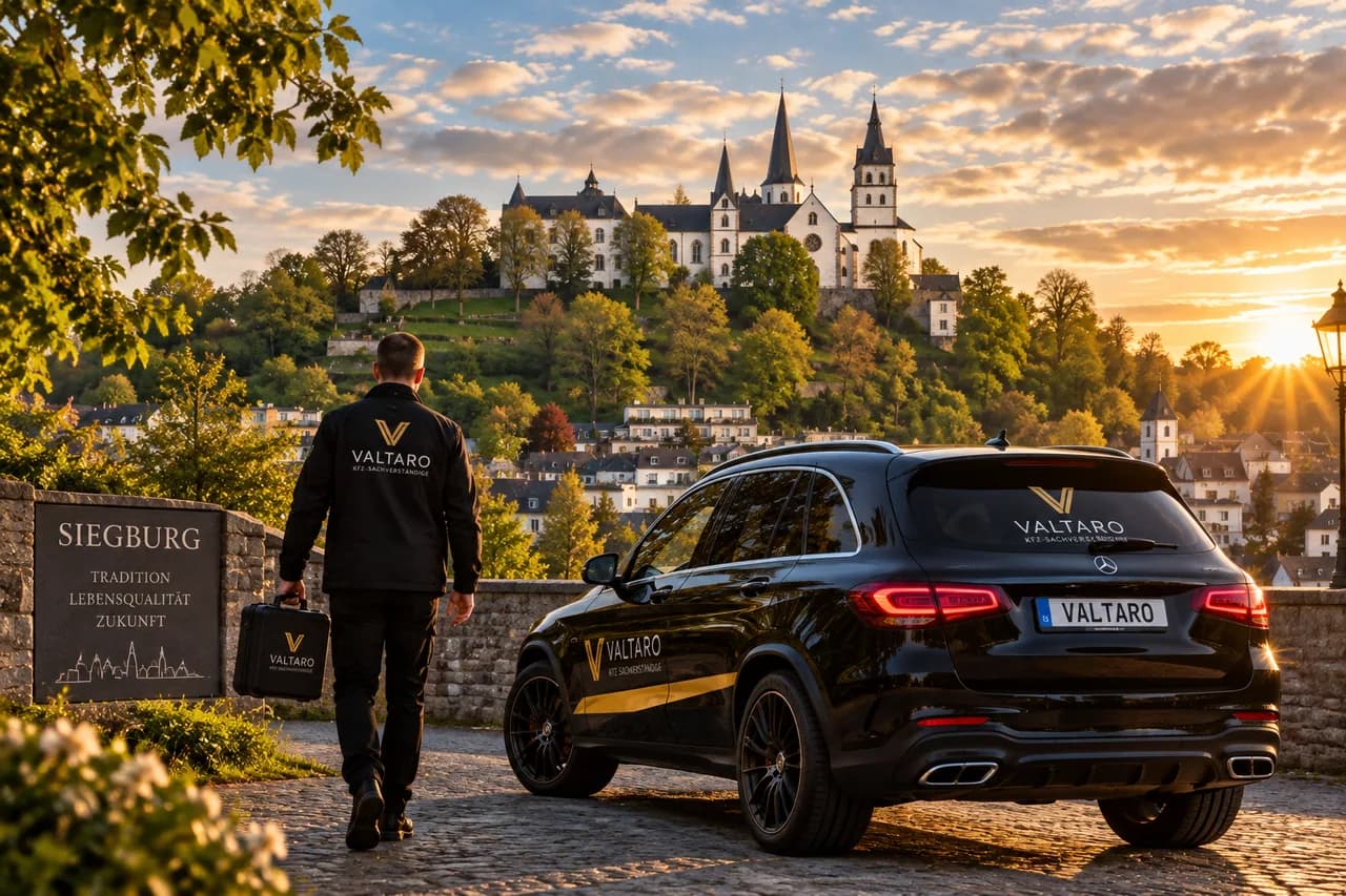 KFZ-Gutachter Siegburg: VALTARO vor Ort am Wahrzeichen